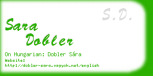 sara dobler business card