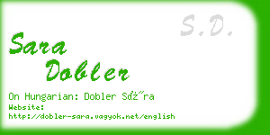 sara dobler business card